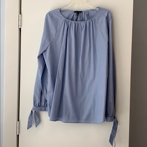 Banana Republic Tie-Sleeves Chambray Top
